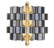 Cymbal - Connector for Tila Beads 34x8 mm Kalogeros III Fine gold plated