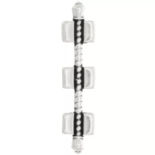 Cymbal - Bead connector Tila Beads 34x8 mm Kalogeros III Silver Aged