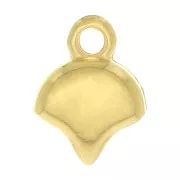 10x7.5mm Cymbal - End for weaving Ginko Duo beads Kastro - Fine Gold plated x1