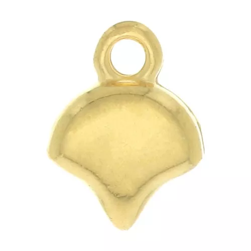 10x7.5mm Cymbal - End for weaving Ginko Duo beads Kastro - Fine Gold plated x1