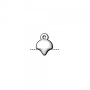 10x7.5mm Cymbal - End for weaving Ginko Duo beads Kastro - Ant Silver Tone x1