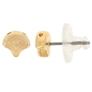 7x7.5mm Cymbal - Earstuds for Ginko Duo Polykarpos - Fine Gold plated x2|raw }}