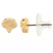 7x7.5mm Cymbal - Earstuds for Ginko Duo Polykarpos - Fine Gold plated x2