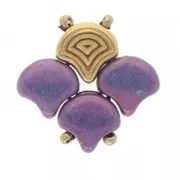 7x7.5mm Cymbal - Earstuds for Ginko Duo Polykarpos - Fine Gold plated x2