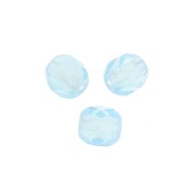 Fire Polished faceted round beads 4mm Milky Aquamarine x50|raw }}