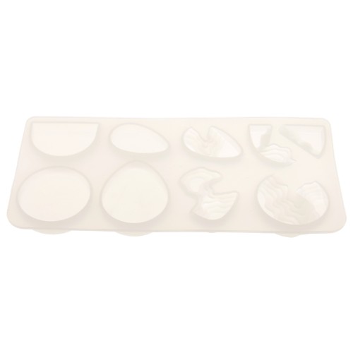 17x8cm Silicone mould for making flat and raised resin cabochons x1