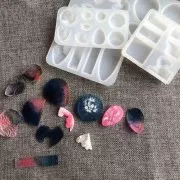 17x8cm Silicone mould for making flat and raised resin cabochons x1