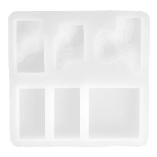 8x8cm Silicone mould for making resin flat geometric shapes and relief x1