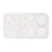 10x6cm Silicone mould for making resin flat and raised cabochons x1|raw }}
