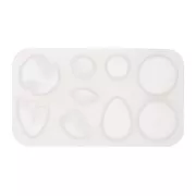 10x6cm Silicone mould for making resin flat and raised cabochons x1