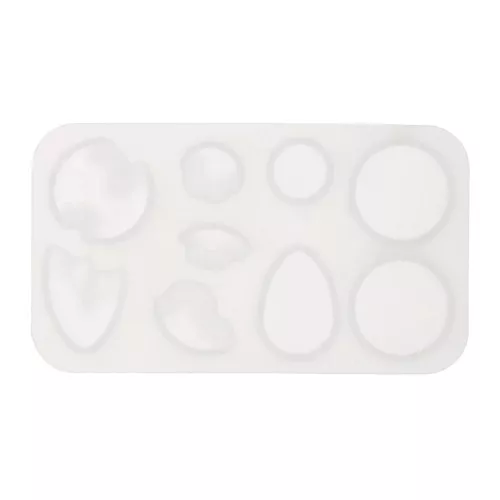 10x6cm Silicone mould for making resin flat and raised cabochons x1