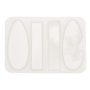 10x7cm Silicone mould for making resin drops and flat rectangle & relief x1