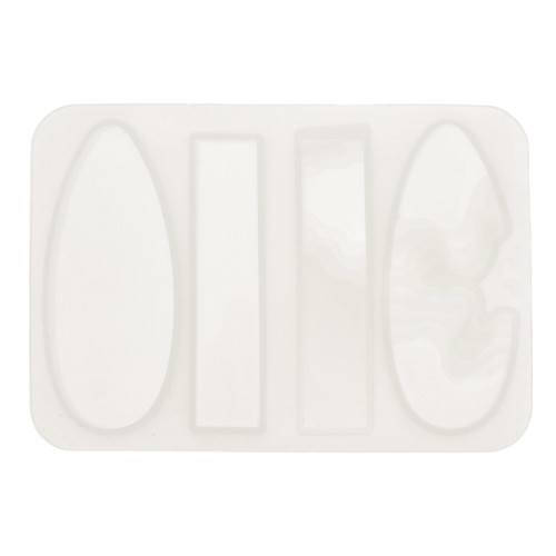 10x7cm Silicone mould for making resin drops and flat rectangle & relief x1