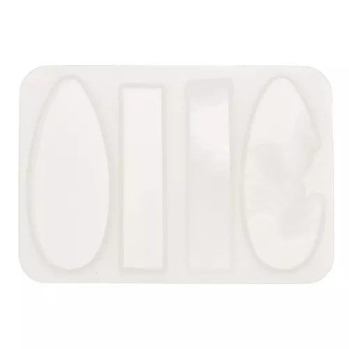 10x7cm Silicone mould for making resin drops and flat rectangle & relief x1