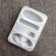 10x7cm Silicone mould for making resin drops and flat rectangle & relief x1