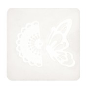 5x5cm Silicone mould to make resin 1 butterfly and 1 semi-circle pendant x1|raw }}
