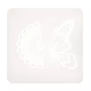 5x5cm Silicone mould to make resin 1 butterfly and 1 semi-circle pendant x1