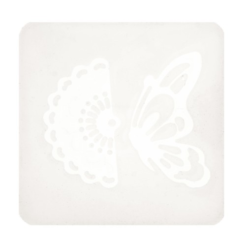 5x5cm Silicone mould to make resin 1 butterfly and 1 semi-circle pendant x1