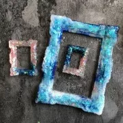 13x10cm Silicone mould to make 3 resin baroque style photo frames x1