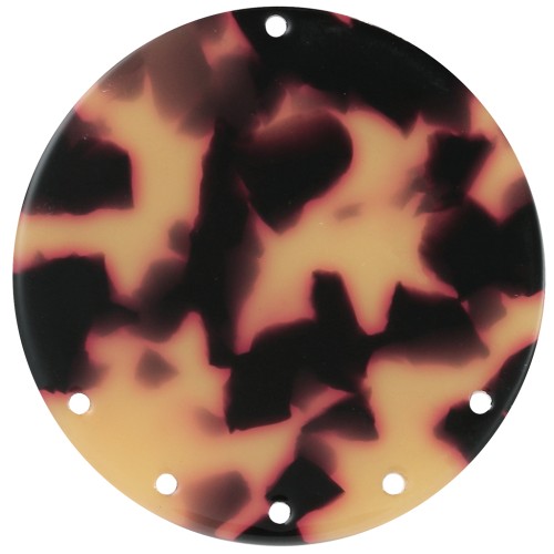 43mm Acetate Pendant - Tortoise shell - Brown - Black x1