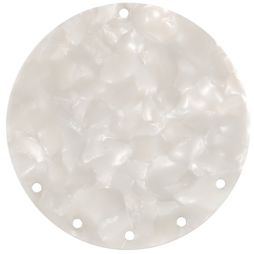 43mm Acetate Pendant - Tortoise shell - Pearly White x1