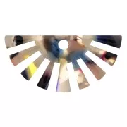 19x38mm Half-sun acetate Pendant - Tortoise shell - Beige - Pink x1