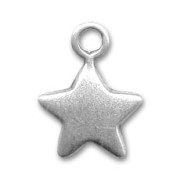 Star charm 16mm Old silver-colored x1|raw }}