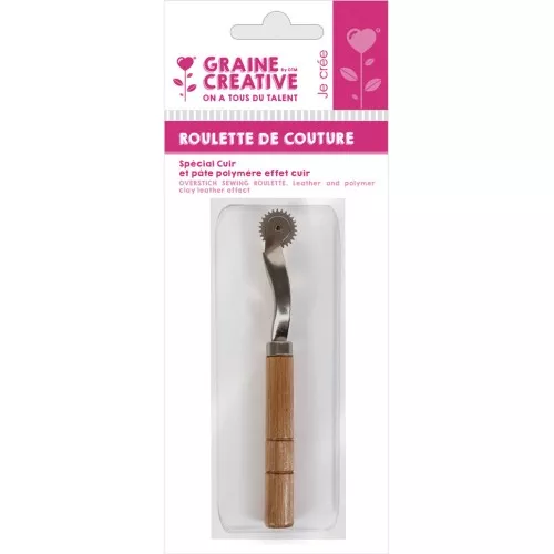 15cm Overstich sewing roulette for leather and polymer clay leather effect x1