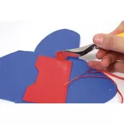 15cm Overstich sewing roulette for leather and polymer clay leather effect x1