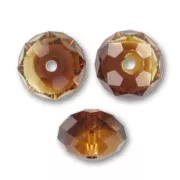 PureCrystal 5040 8 mm Flat Round Bead - Topaz Blend x1