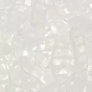 6x15mm QuadBow Bead Glass beads - Crystal x10