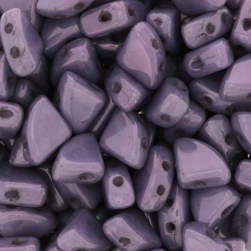6x8mm Glass beads PieDuo Bead - Opaque Luster Amethyst x30