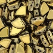 6x8mm Glass beads PieDuo Bead - Full Dorado x30