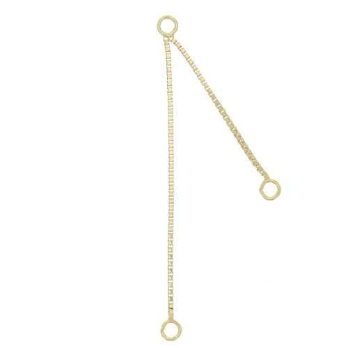 5cm and 3cm Venetian mesh chain connector - 3 micron gold plated x1