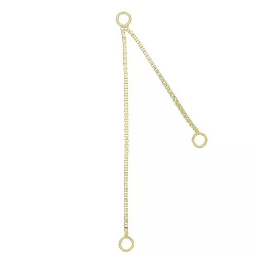 5cm and 3cm Venetian mesh chain connector - 3 micron gold plated x1