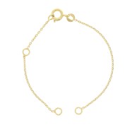 13cm Cable mesh spacer bracelet for kids - 3 micron Gold plated x1|raw }}