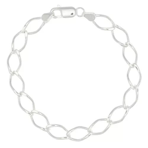 925 Stering Silver 7.5mm Rombo mesh bracelet x18cm