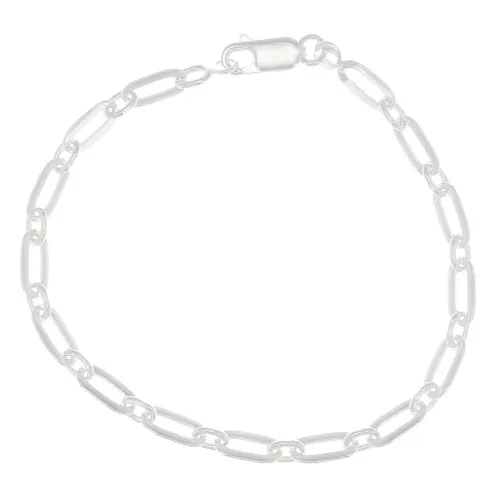 925 Sterling Silver 4.2mm Rectangle Mesh Bracelet x18cm