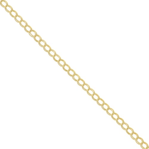3.4mm Double Rombo Chain - 3 micron Gold Plated x20cm