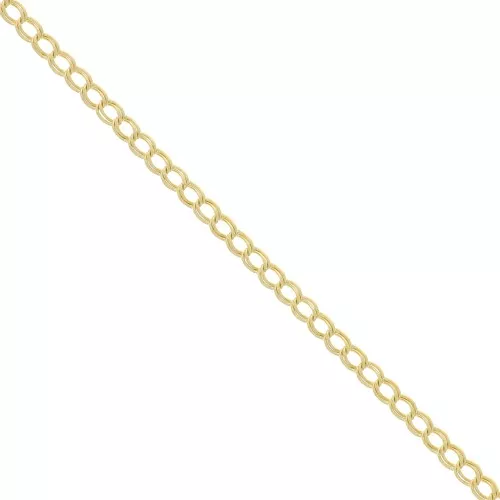3.4mm Double Rombo Chain - 3 micron Gold Plated x20cm