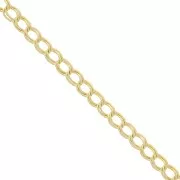 3.4mm Double Rombo Chain - 3 micron Gold Plated x20cm
