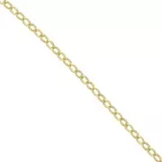 3.7 mm Jaseron Chain - Closed Links - 3-micron Gold-Plated x 20 cm