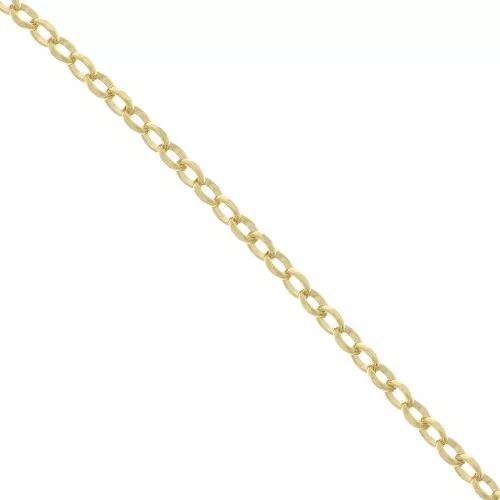 3.7 mm Belcher chain - Closed Links - 3-micron Gold-Plated x 20 cm