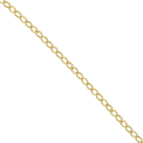 3.7 mm Jaseron Chain - Closed Links - 3-micron Gold-Plated x 20 cm