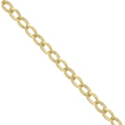 3.7 mm Jaseron Chain - Closed Links - 3-micron Gold-Plated x 20 cm
