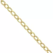 3.7mm Diamond cut chain - closed links - 3 micron Gold plated x 50cm