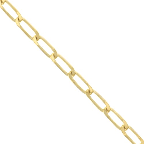 4 sided 5.6mm Bilbao chain - 3 micron Gold plated x20cm