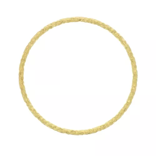 10mm Diamond effect Round Mounting ring for beadweaving - Fine Gold Plated x1