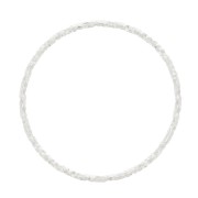 15mm Diamond effect Round Mounting ring for beadweaving - Silver Tone x1|raw }}