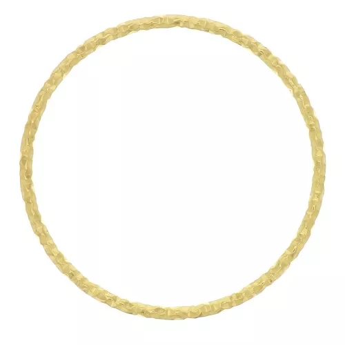 20.5mm Diamond effect Round Mounting ring for beadweaving - Fine Gold Plated x1